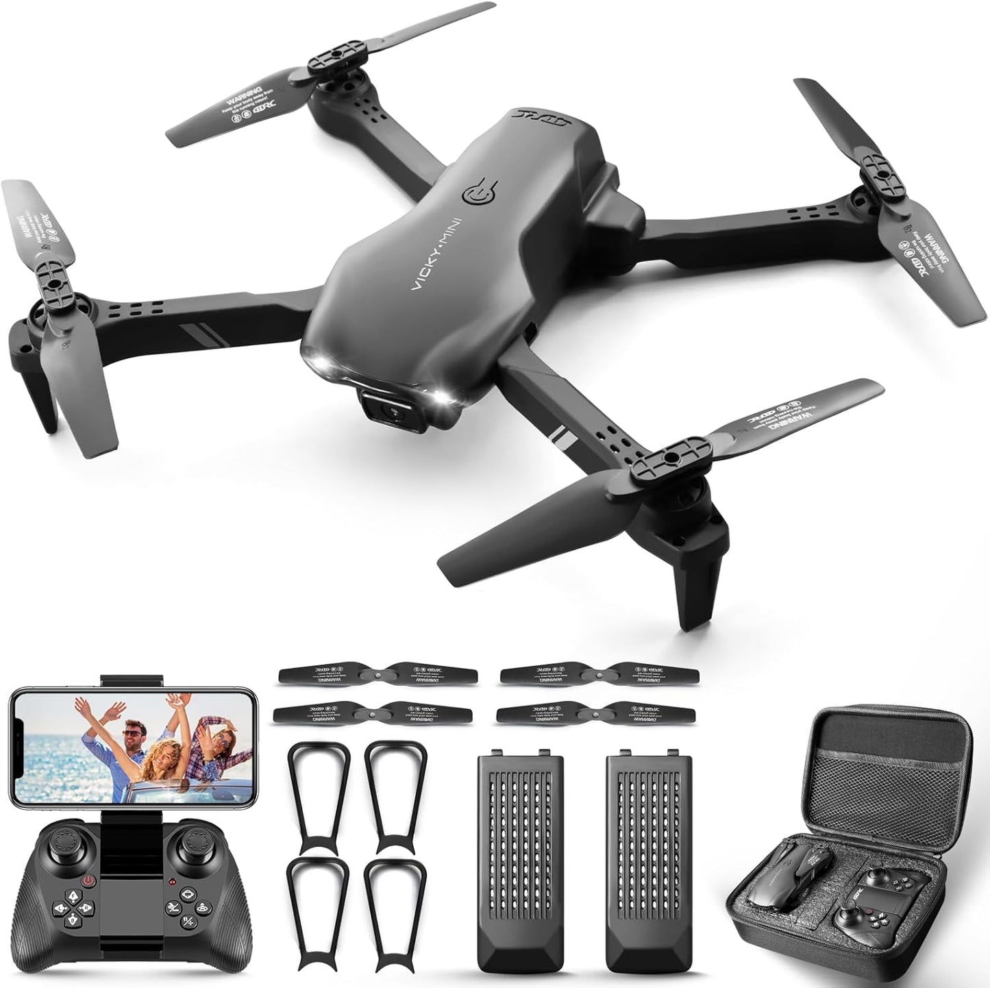 4DRC V13 Drone for kids Adults with 1080P HD FPV Camera, Foldable Mini RC Quadcopter With Waypoint, Functions,Headless Mode,Altitude Hold,Gesture Selfie,3D Flips,Beginners Toys Gifts
