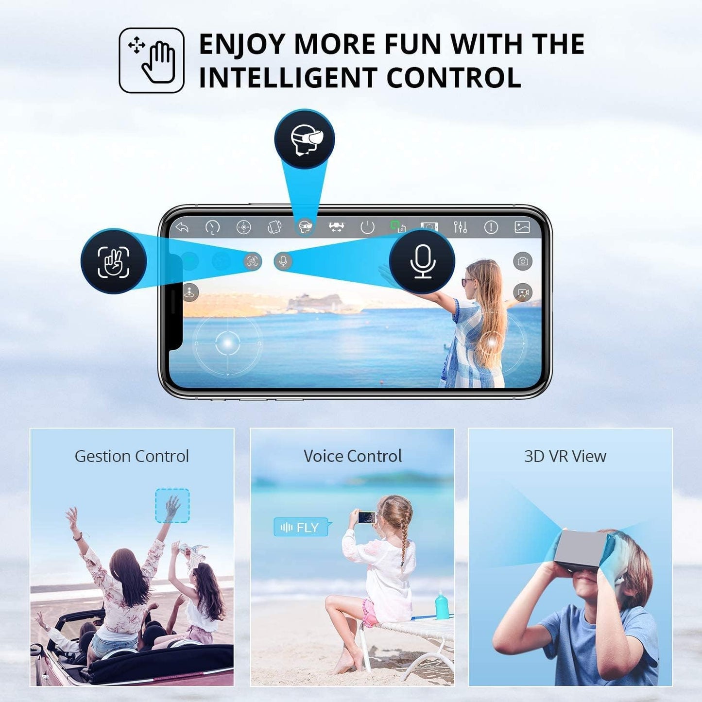 4DRC V13 Drone for kids Adults with 1080P HD FPV Camera, Foldable Mini RC Quadcopter With Waypoint, Functions,Headless Mode,Altitude Hold,Gesture Selfie,3D Flips,Beginners Toys Gifts