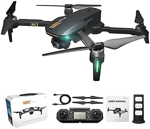 WYMYY GD91Max Camera Drone with 6K HD Camera 5G GPS WiFi Professional Quadcopter 3-Axis Gimbal Anti-Shake UAV Brushless Motor Dron (Black Single Ba