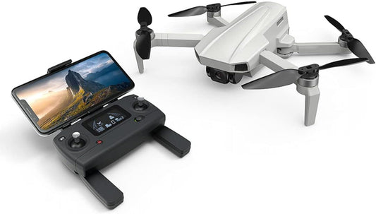 Brushless Drone with 4K Full HD Camera GPS, Foldable Quadcopter WiFi 5G Dron 3-Axis Adjustable Gimba RC Airplane with 2 Batteries Portable Bag, Smart Follow, 25mins Flight Time