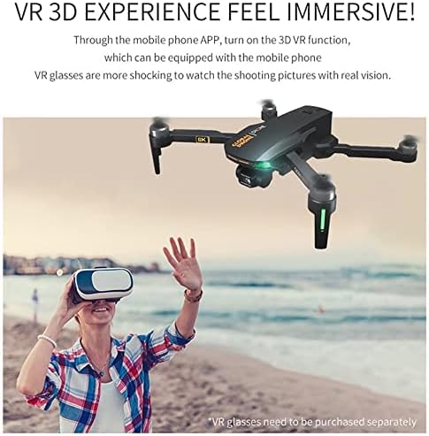 WYMYY GD91Max Camera Drone with 6K HD Camera 5G GPS WiFi Professional Quadcopter 3-Axis Gimbal Anti-Shake UAV Brushless Motor Dron (Black Single Ba